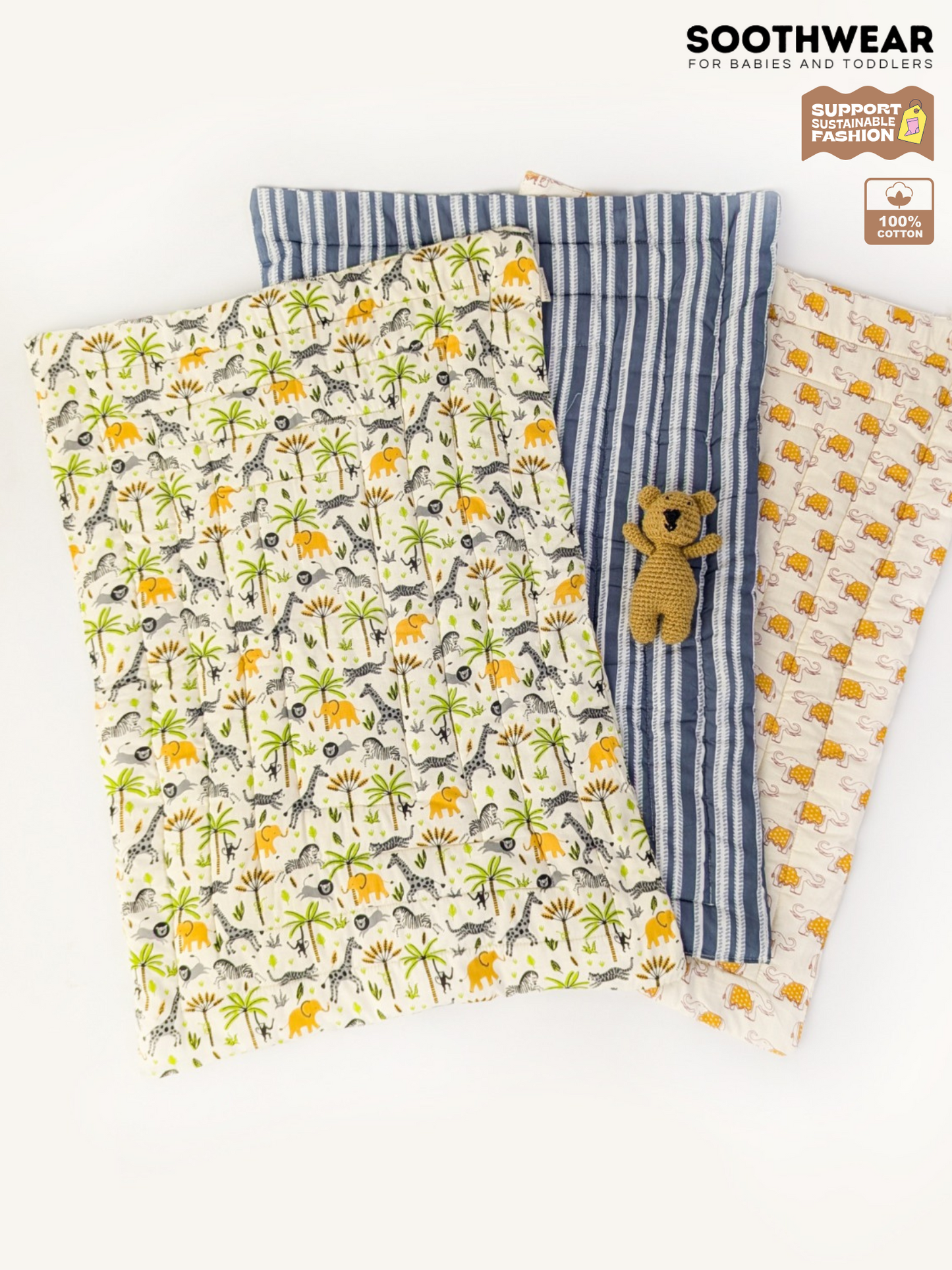 Ultrasoft Floral Cotton Quilted Mats
