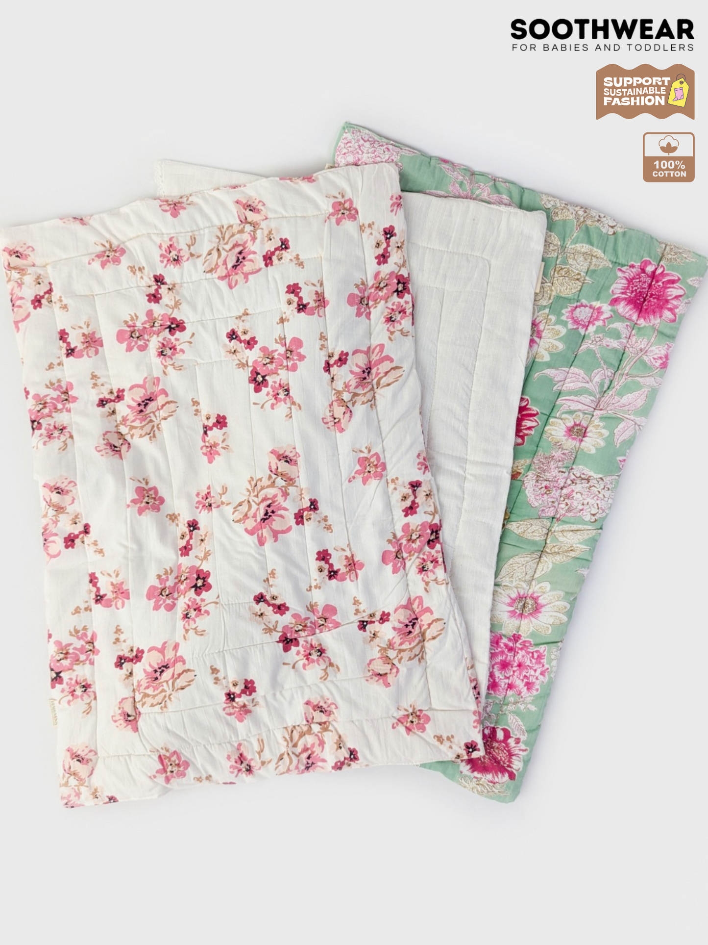 Ultrasoft Floral Cotton Quilted Mats