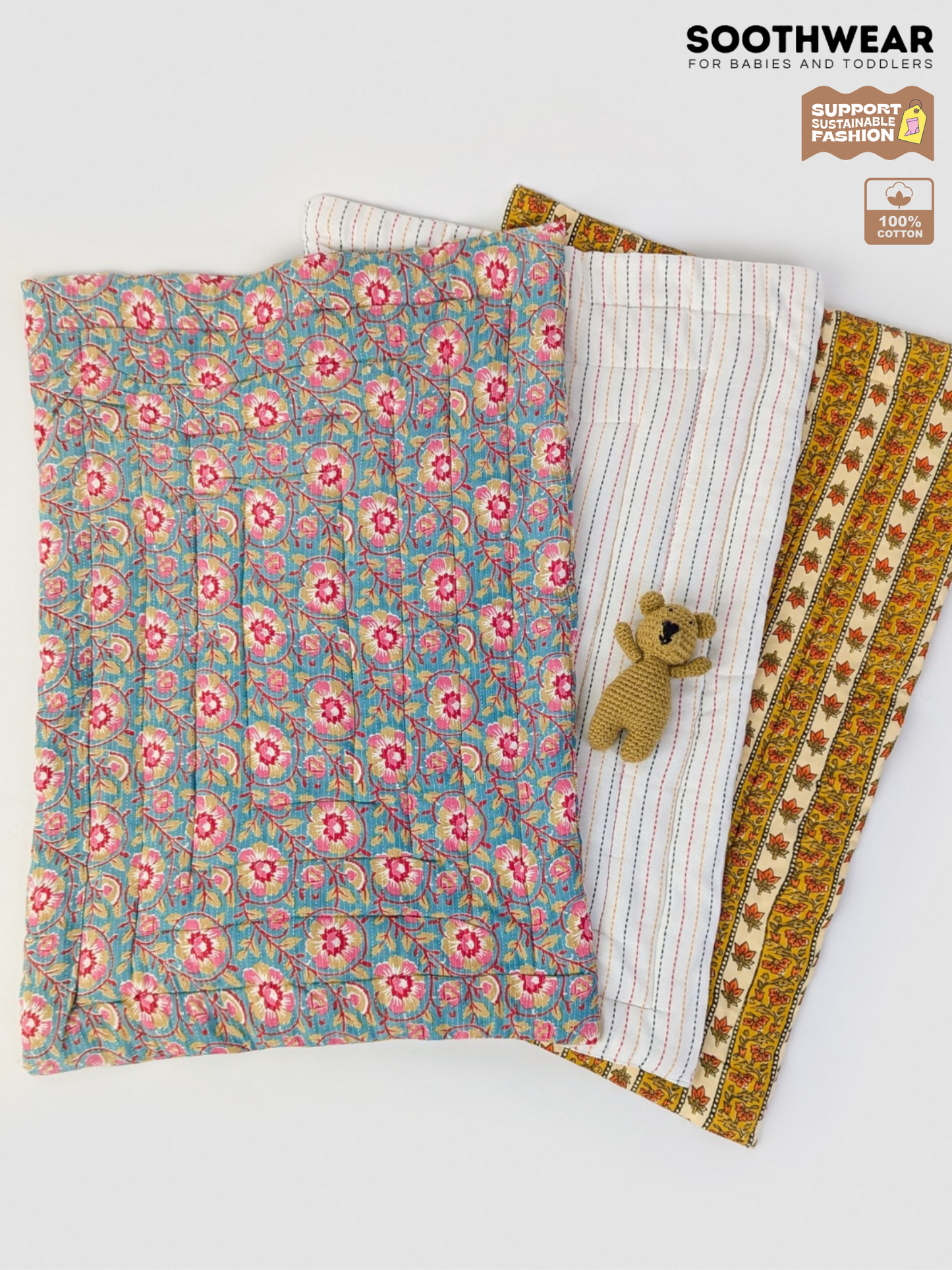 Ultrasoft Floral Cotton Quilted Mats