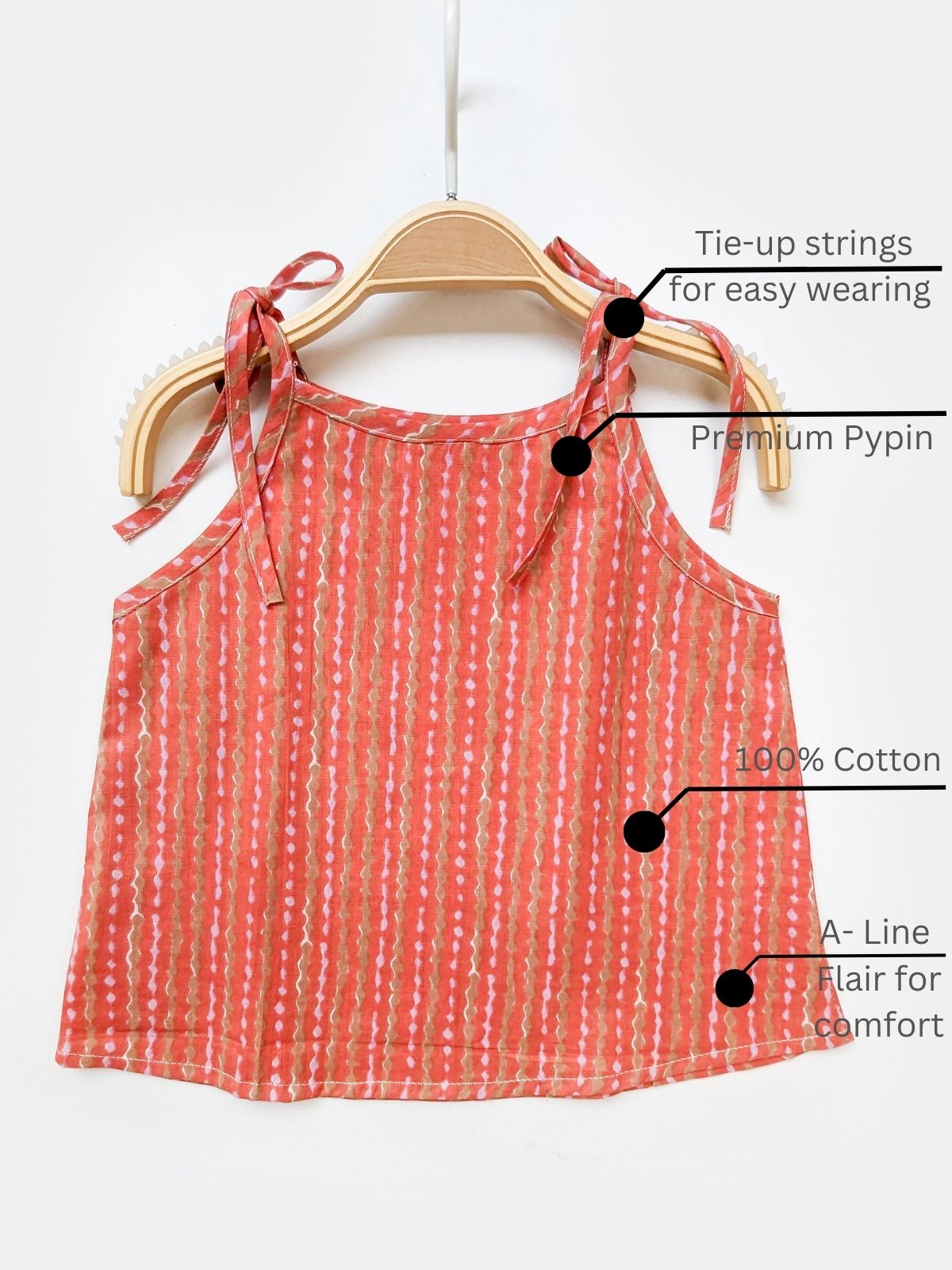 Breezy Bloom Tie-Up Cotton Tunic (Set of 3)