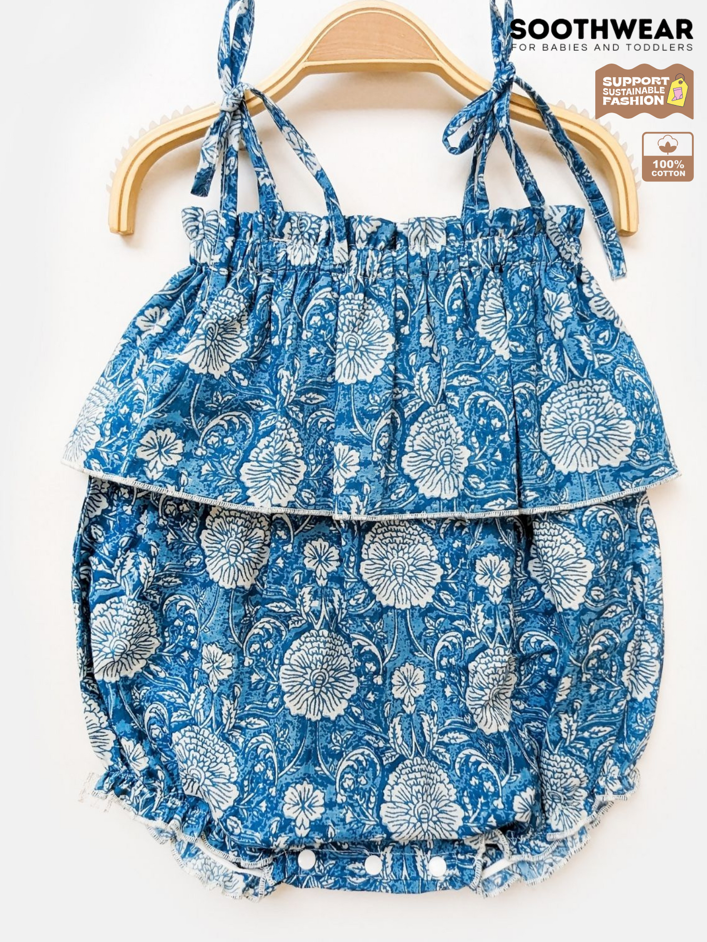 COTTON TIE-UP FLORAL ROMPER