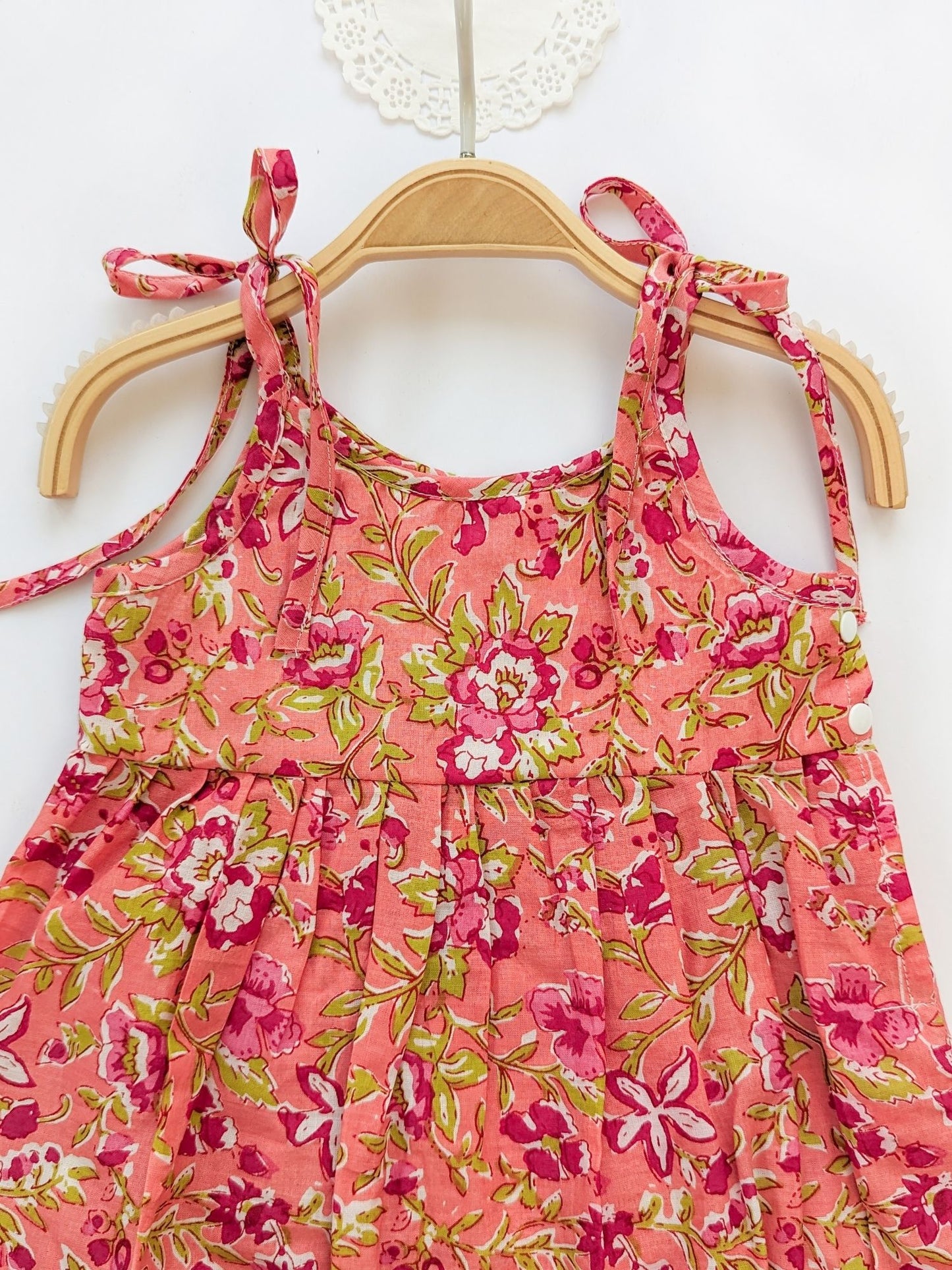 COTTON TIE-UP FLORAL ROMPER
