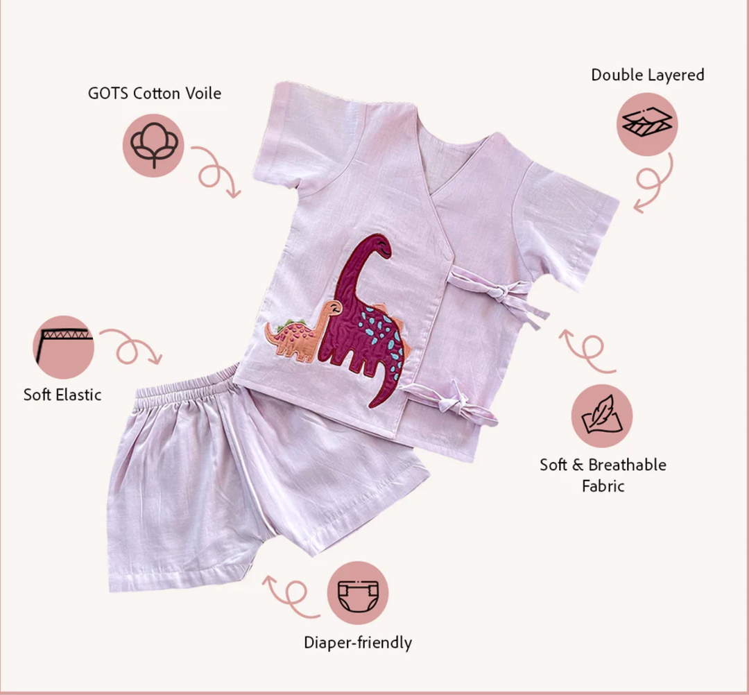 Infant Short Sleeve Wrap Shirt and Shorts Set (3-6months)