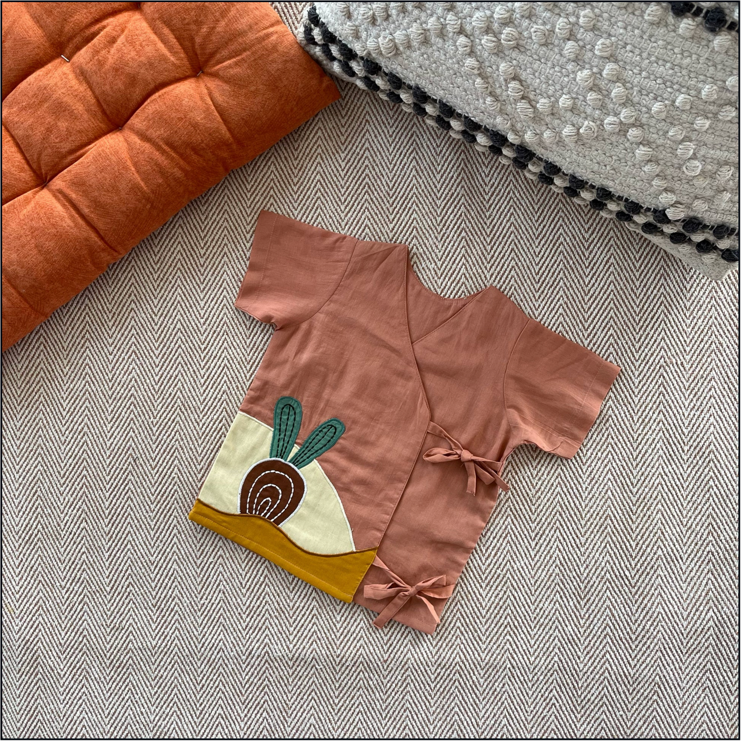 Infant Short Sleeve Wrap Shirt (0-3months)