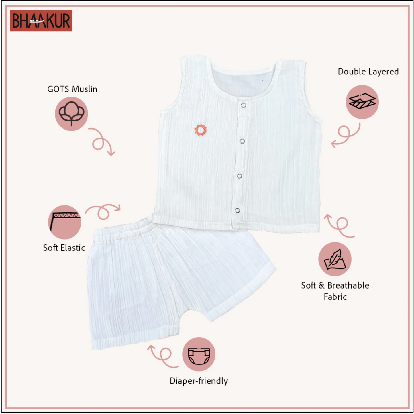Sleeveless Shirt and Shorts Set (3-6 Months)