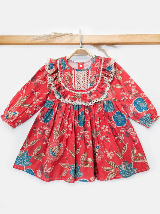 Crochet Cotton Full Sleeves Dress