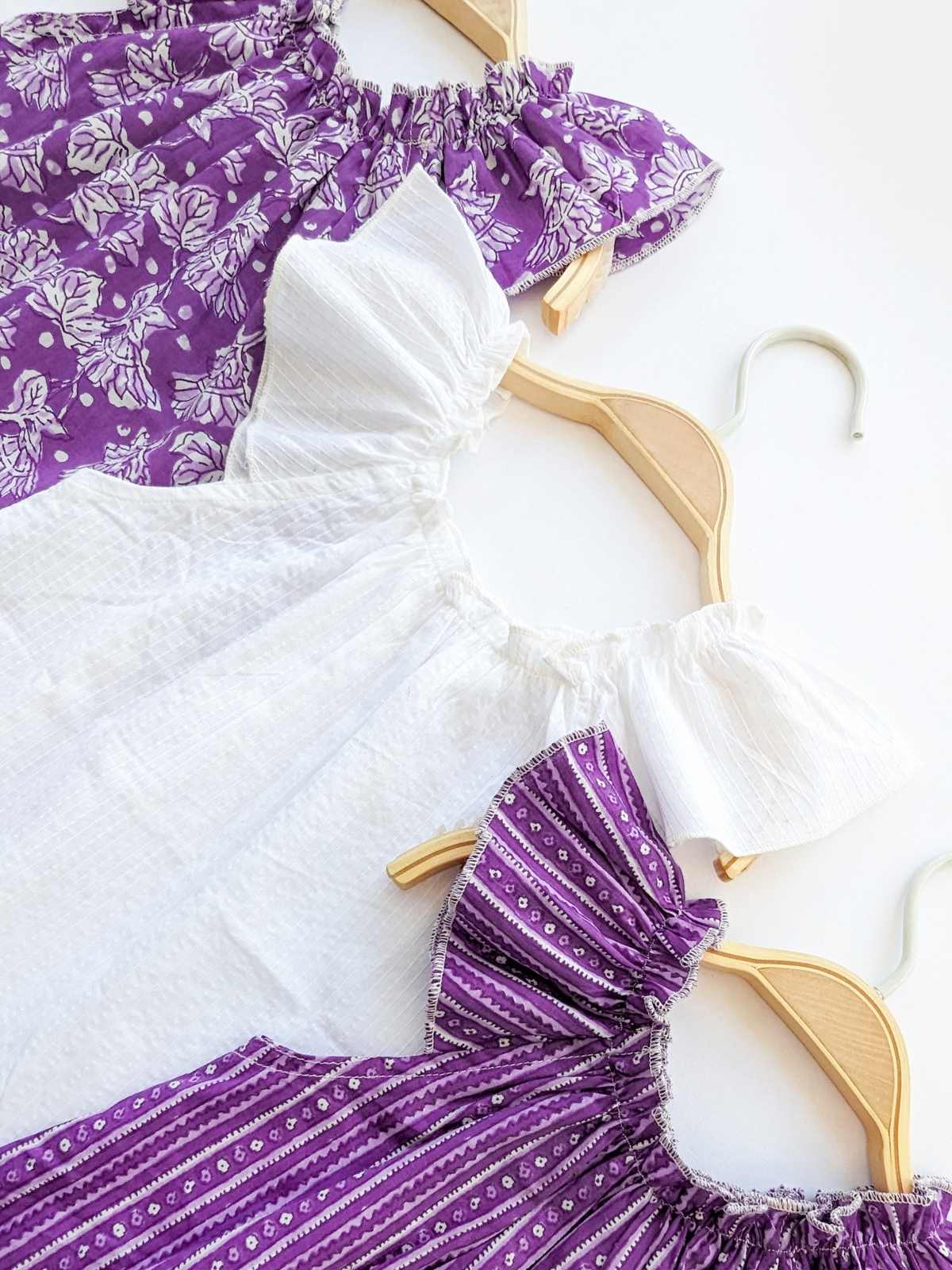 Breezy Bloom Cotton Tunic With Frill (Set of 3)